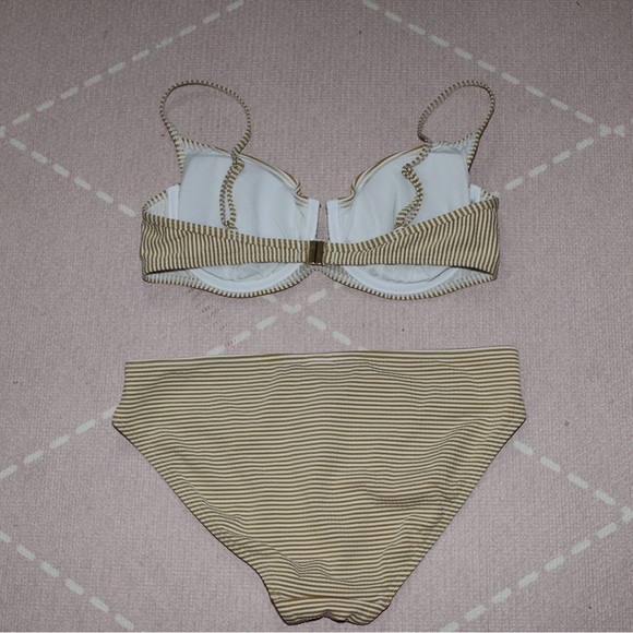 Sunseeker Women’s Stripped Bikini Bathing Suit Summer Size 10 - Picture 2 of 8